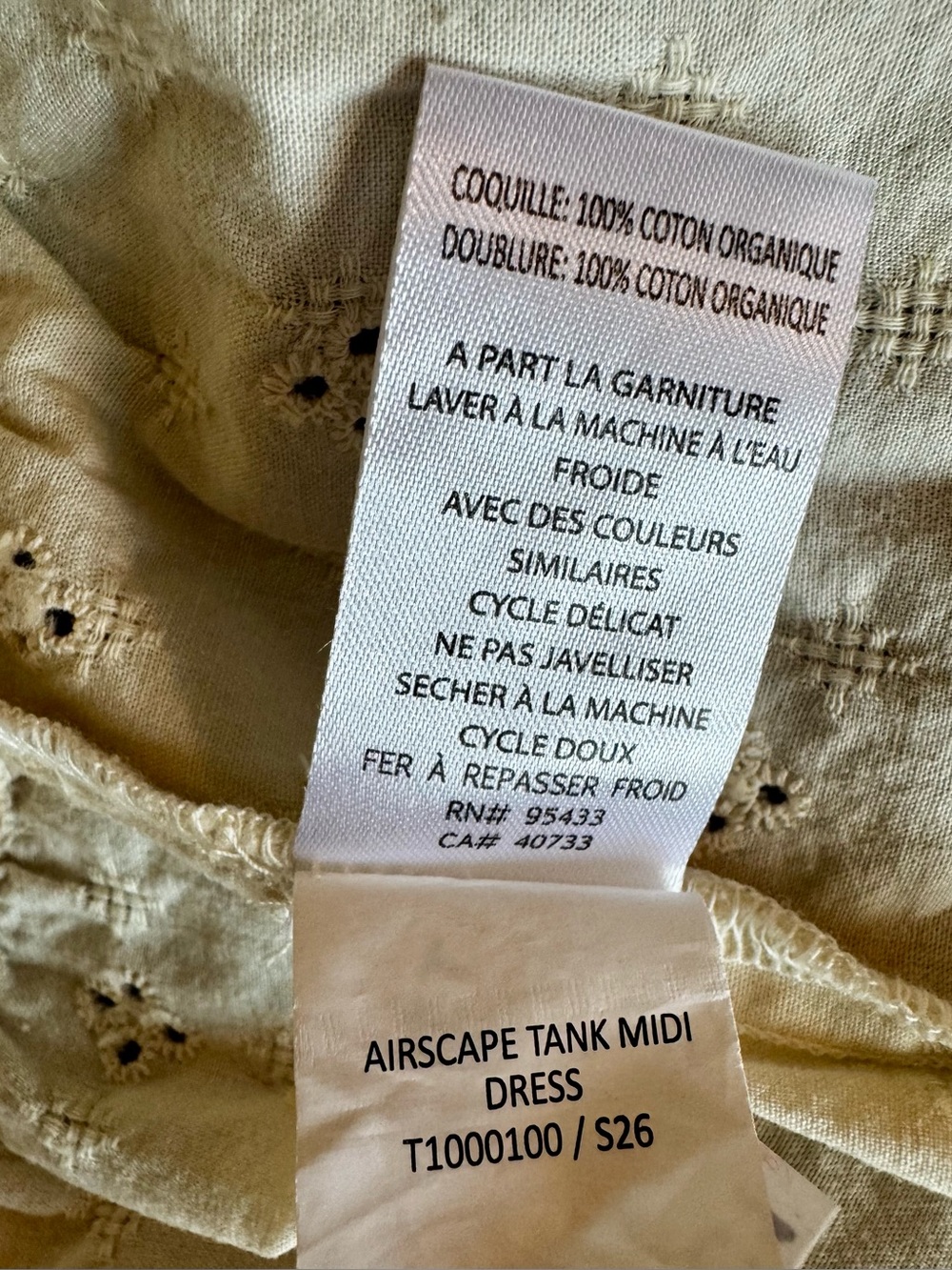 Toad&Co Airscape Tank Midi Dress - Salt Dobby Sz M - NEW - Picture 13 of 13